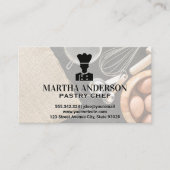 Chef-pictogram | Bakken van ingrediënten en gereed Visitekaartje (Voorkant)