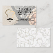 Chef-pictogram | Bakken van ingrediënten en gereed Visitekaartje (Voorkant / Achterkant)