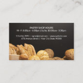 Chef-pictogram | Gebakken brood achtergrond Visitekaartje (Achterkant)