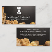 Chef-pictogram | Gebakken brood achtergrond Visitekaartje (Voorkant / Achterkant)