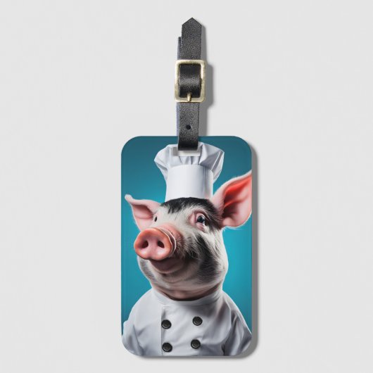 Chef Pig Bagagelabel (Voorkant (verticaal))