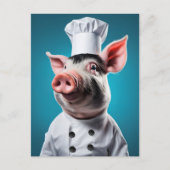 Chef Pig Briefkaart (Voorkant)