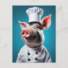 Chef Pig Briefkaart