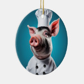 Chef Pig Keramisch Ornament (Rechts)