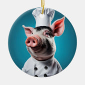 Chef Pig Keramisch Ornament (Voorkant)