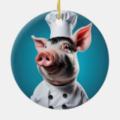 Chef Pig Keramisch Ornament (Achterkant)