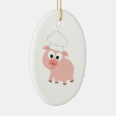 Chef Pig Keramisch Ornament (Rechts)