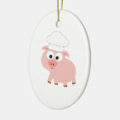 Chef Pig Keramisch Ornament (Links)