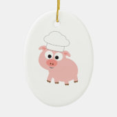 Chef Pig Keramisch Ornament (Voorkant)