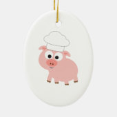 Chef Pig Keramisch Ornament (Achterkant)