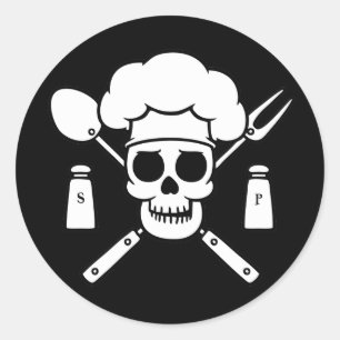 Chef Pirate Ronde Sticker