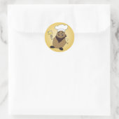 Chef Potato Stickers. Ronde Sticker (Tas)