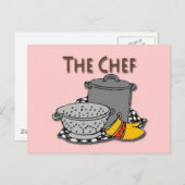 Chef Pots en pannen Briefkaart (Voorkant / Achterkant)