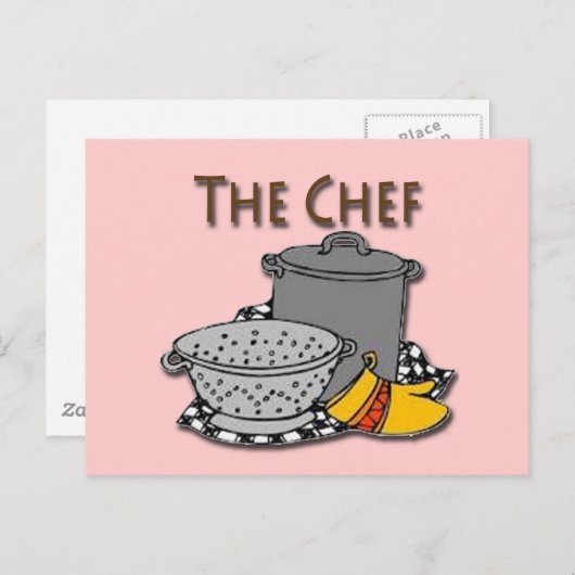 Chef Pots en pannen Briefkaart (Voorkant / Achterkant)