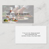 Chef prepping voedingsmiddelen visitekaartje (Voorkant / Achterkant)