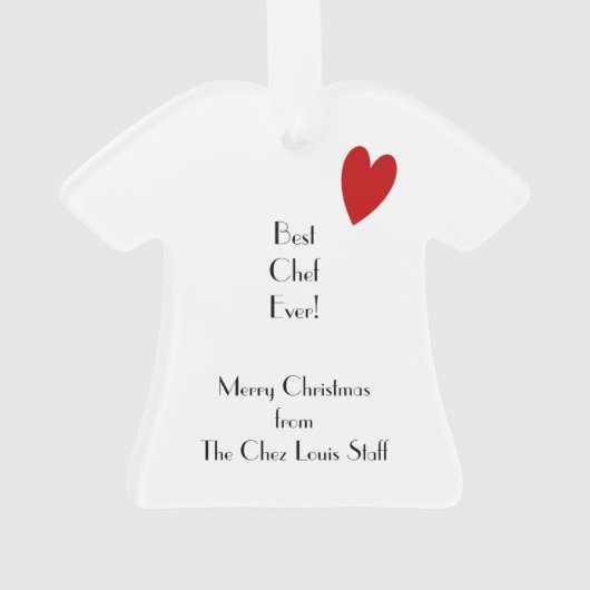 Chef Professie Ornament (achterkant)