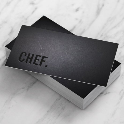 Chef Professional Dark Minimalist Visitekaartje