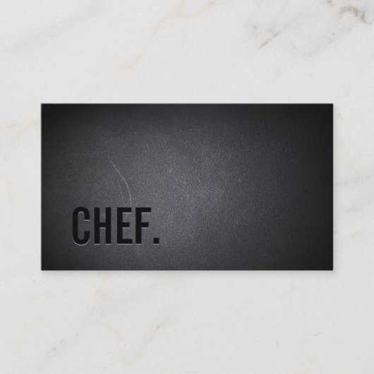 Chef Professional Dark Minimalist Visitekaartje (Voorkant)