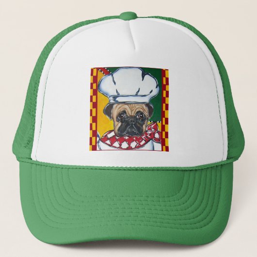 Chef Pug Trucker Pet (Voorkant)