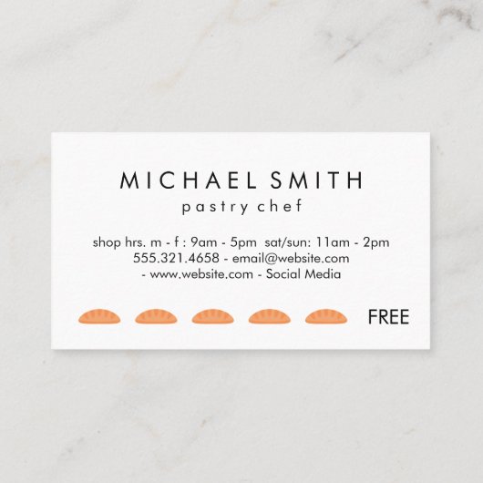 Chef Punch Kaart Klantenkaartje (Achterkant)