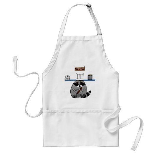 Chef Raccoon Apron Standaard Schort (Voorkant)