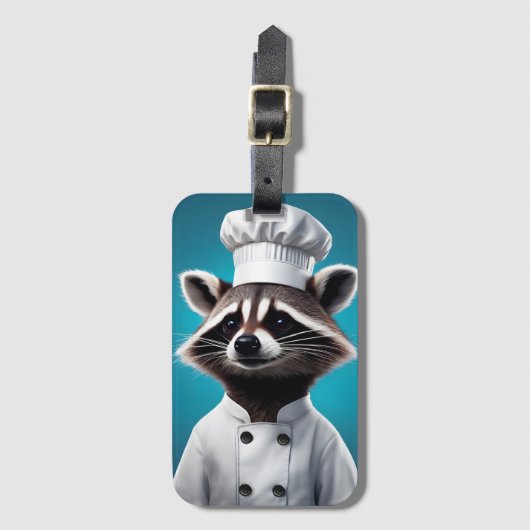 Chef Raccoon Bagagelabel (Voorkant (verticaal))