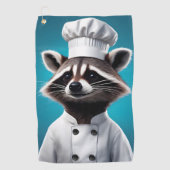 Chef Raccoon Golfhanddoek (Voorkant)