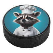 Chef Raccoon Hockey Puck (3/4)