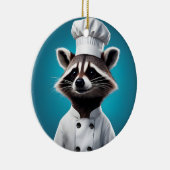 Chef Raccoon Keramisch Ornament (Rechts)