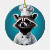 Chef Raccoon Keramisch Ornament (Voorkant)