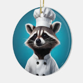 Chef Raccoon Keramisch Ornament (Links)