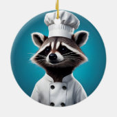 Chef Raccoon Keramisch Ornament (Achterkant)