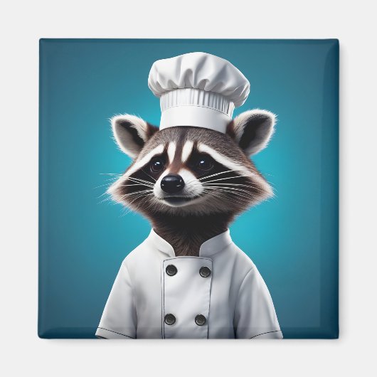Chef Raccoon Magneet (Voorkant)