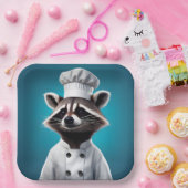 Chef Raccoon Papieren Bordje (Feest)