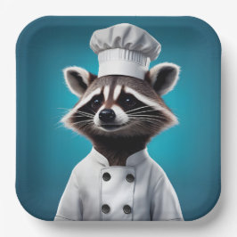 Chef Raccoon Papieren Bordje