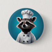 Chef Raccoon Ronde Button 5,7 Cm (Voorkant)