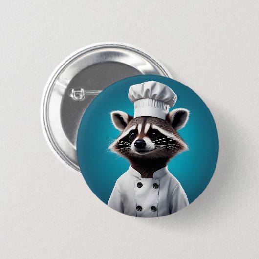 Chef Raccoon Ronde Button 5,7 Cm (Voorkant /achterkant)