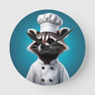 Chef Raccoon Ronde Klok