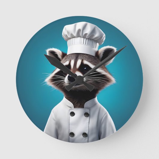 Chef Raccoon Ronde Klok (Voorkant)