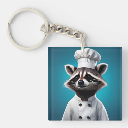 Chef Raccoon Sleutelhanger (Voorkant)