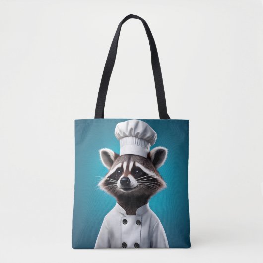 Chef Raccoon Tote Bag (Voorkant)