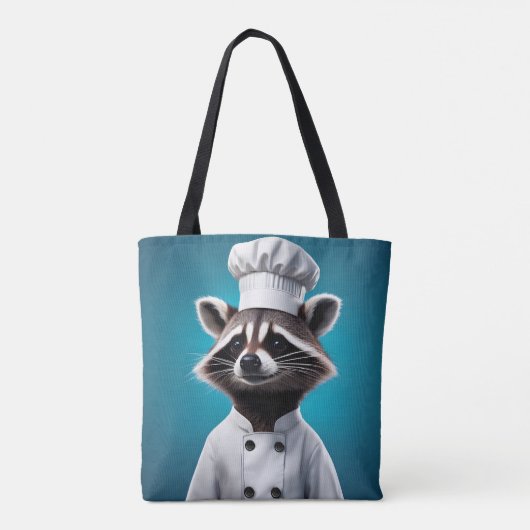 Chef Raccoon Tote Bag (Achterkant)