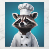 Chef Raccoon Wijn Etiket (Enkel label)
