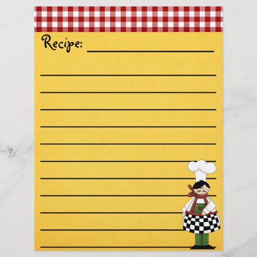 Chef Recipe Stationery (Voorkant)