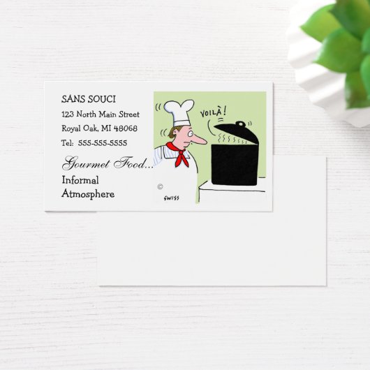 Chef Restaurant Catering Humoureus Visitekaartje (Bureau)