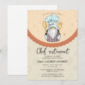 Chef Restaurant Celebration Invitation Kaart (Voorkant / Achterkant)