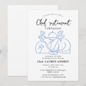 Chef Restaurant Celebration Invitation Kaart (Voorkant / Achterkant)