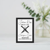 Chef Restaurant Cook Cutting Knifes Visitekaartje (Staand voorkant)