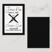 Chef Restaurant Cook Cutting Knifes Visitekaartje (Voorkant / Achterkant)