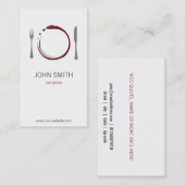Chef Restaurant en catering met Bord Visitekaartje (Voorkant / Achterkant)